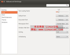 ubuntu 系统字体设置,让字体更美观、更清晰